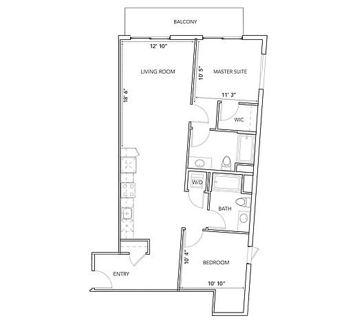 Floor plan Two Bedroom