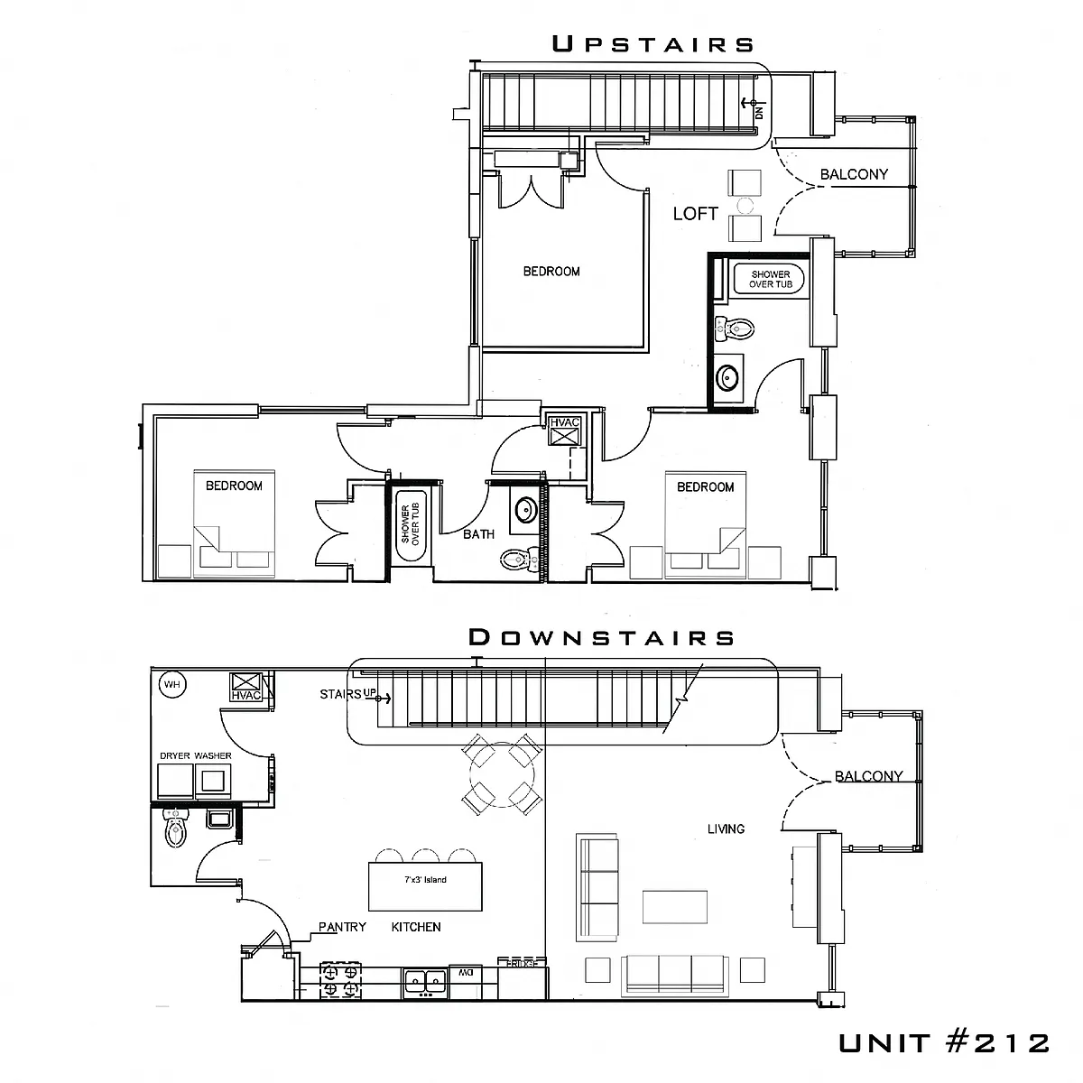 Floor plan 3 Bedroom, 2.5 Bath