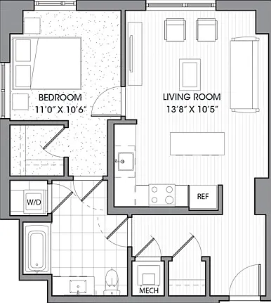 One Bedroom One Bath (731 SF) One Bedroom One Bath (731 SF)