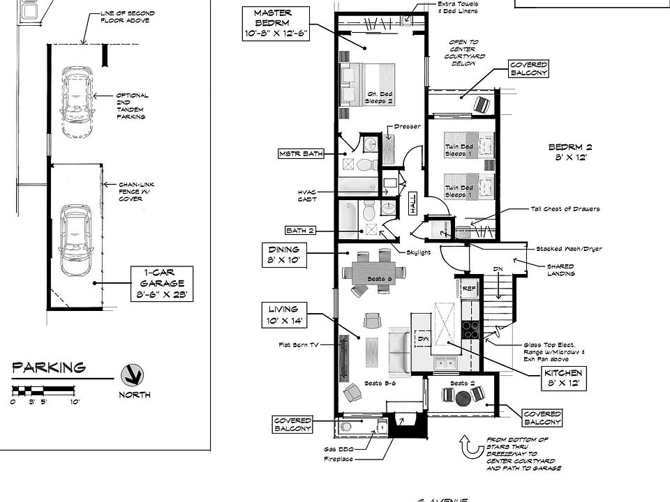 Water, provided, furnished, Coronado. Bring your personal touches, and clothes, and enjoy! Private garage and off-street parking. AC & Heat. 3 small balconies,