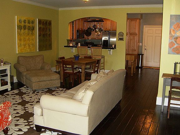 Living area looking towards kitchen