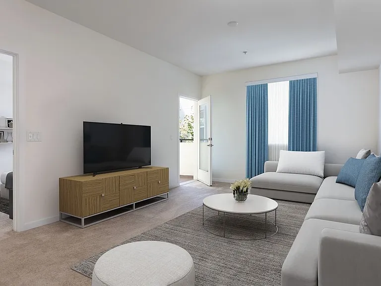 Classic Package I living area with carpeted flooring