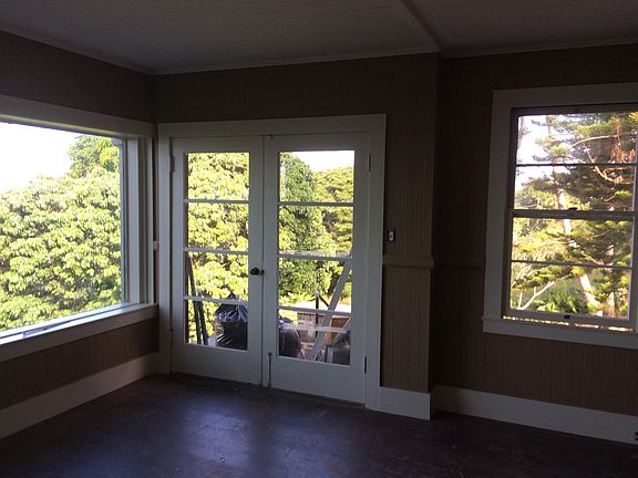 Doors to steps from living room