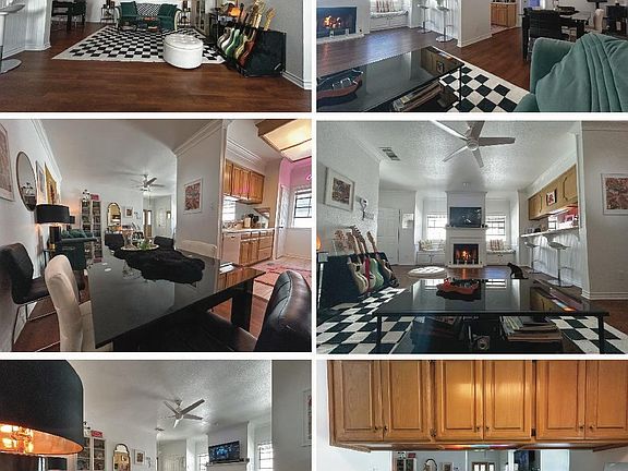 Living room and connected kitchenette.
