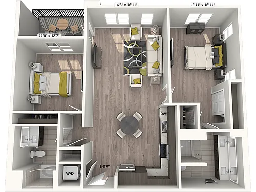 Floor plan B5S-Signature-1200sf