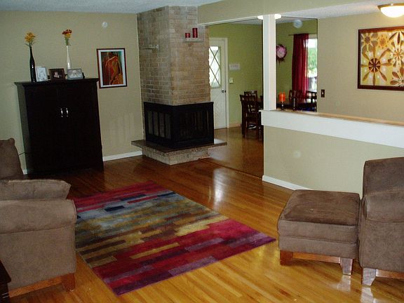 3 sided real wood fireplace