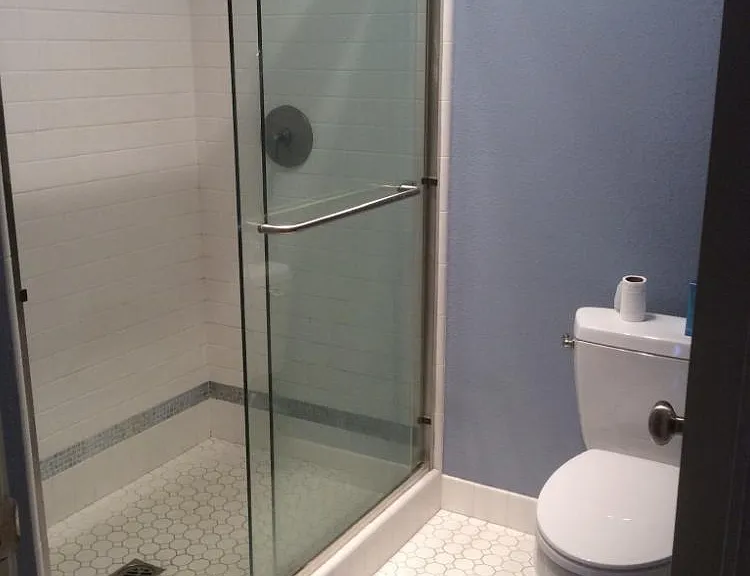Master bathroom and shower (taken before Jolie filter installed)