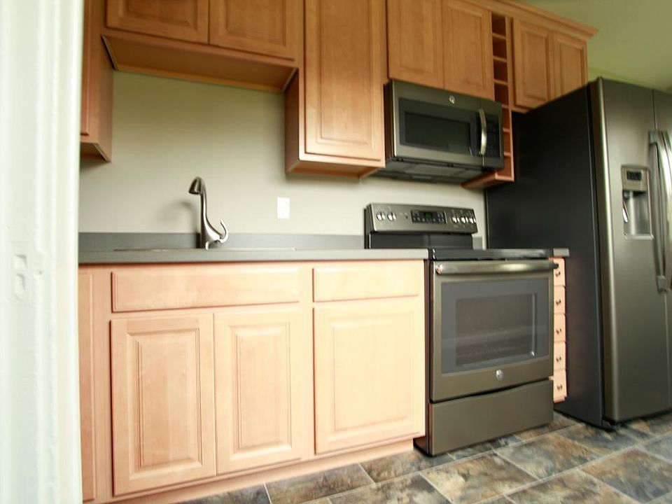 Kitchen with new cabinets and hardware