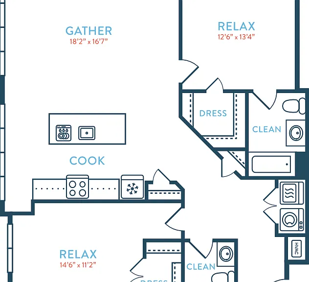 1296 Quincy B3 Floorplan Diagram