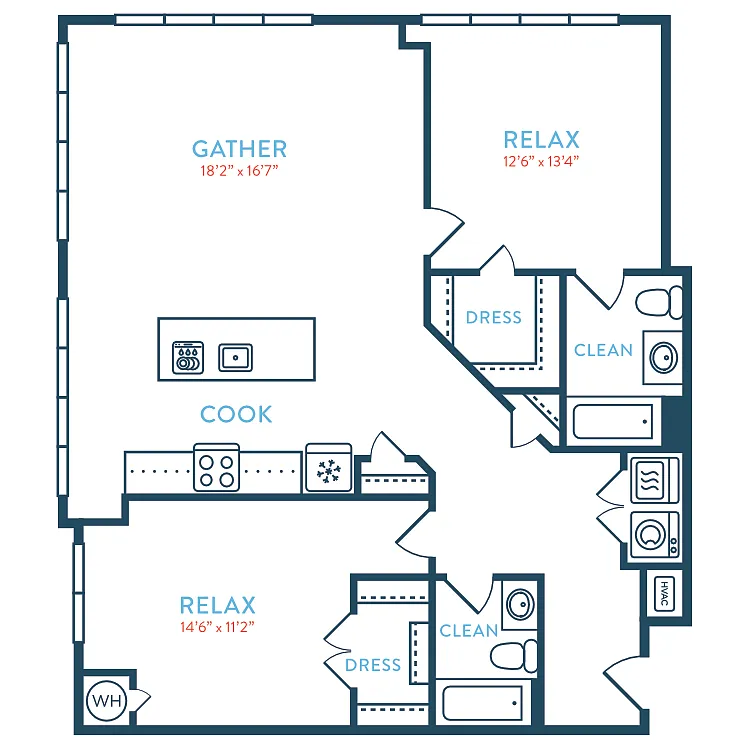 Floor plan 1296 Quincy B3