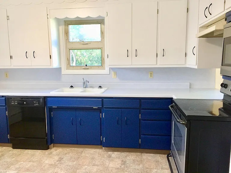 Bright Kitchen with a lot of counter space and storage