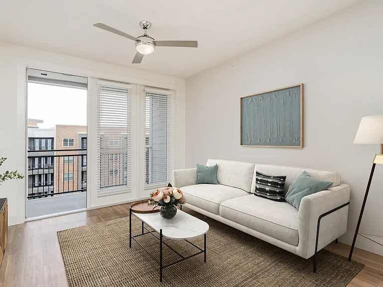 Living Room with Balcony and Hard Surface Flooring