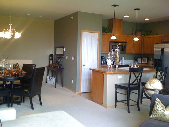 Living area and kitchen