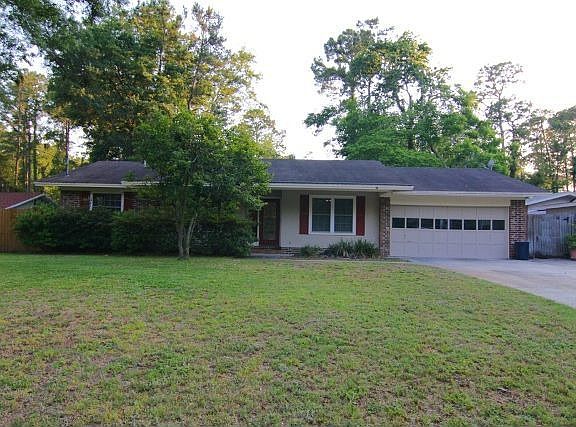 2 Car Garage, Brick Accent