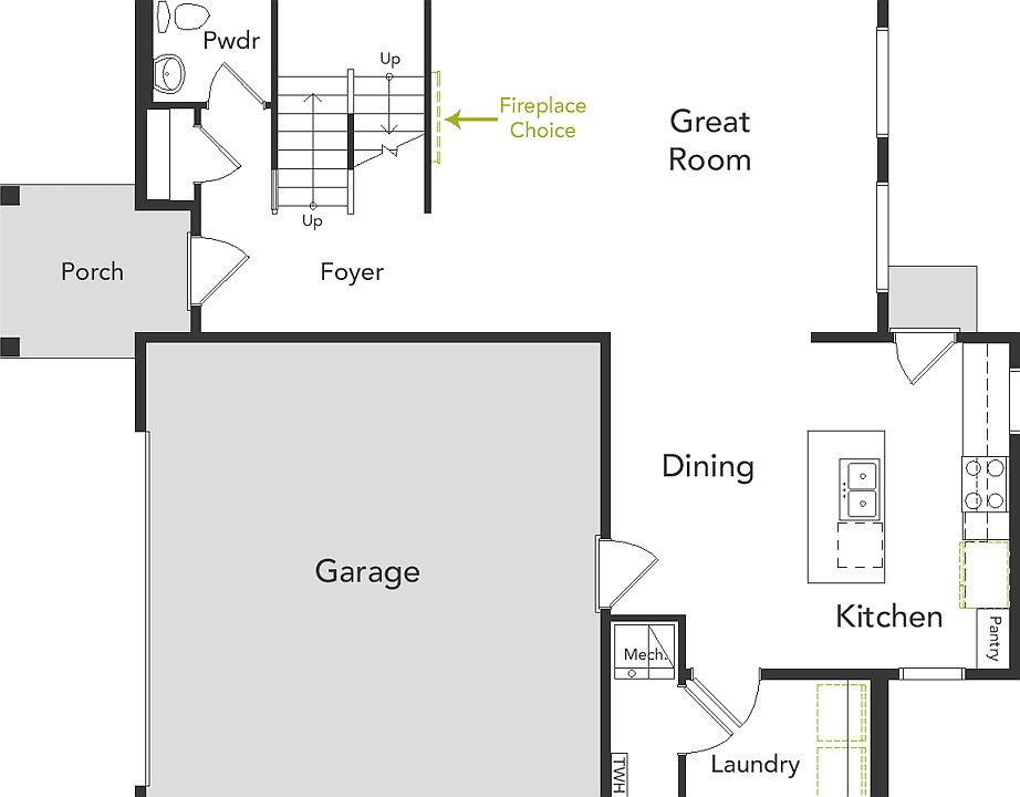 A view of the first floor of the Helena