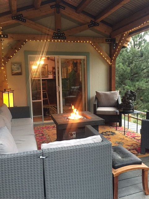 West-facing back deck
