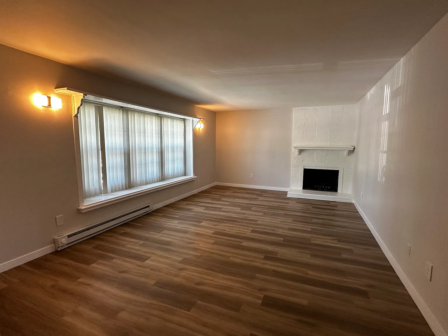 Living room with fire place