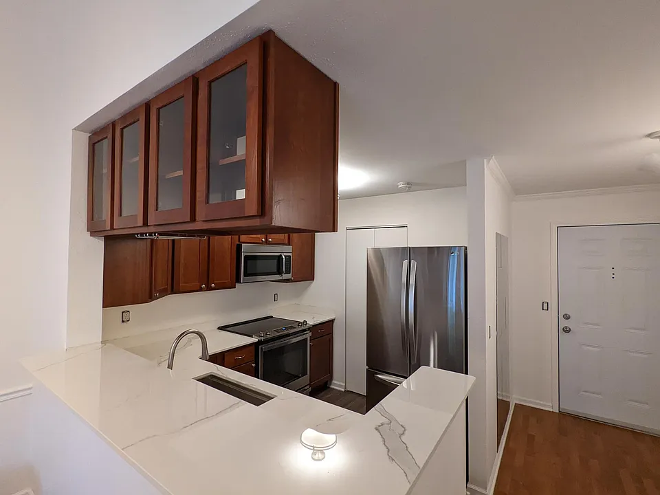 Kitchen from the living/dining area. Nice open flow for entertaining.