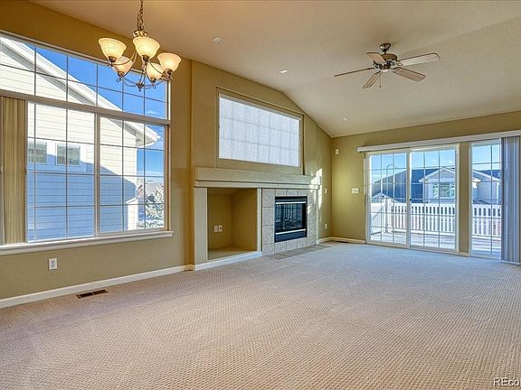 Great Room. Windows have sliding shades.