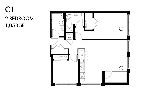 Floor plan 2 Bedroom C1