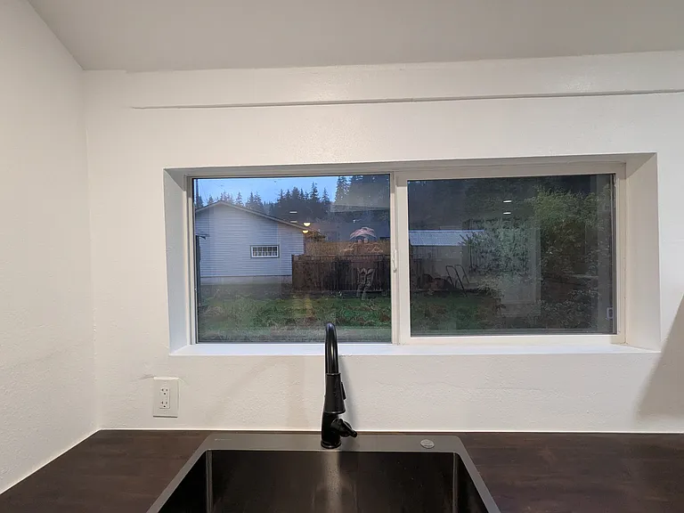 Extra large kitchen window.