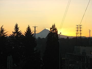 Mt Hood view from deck