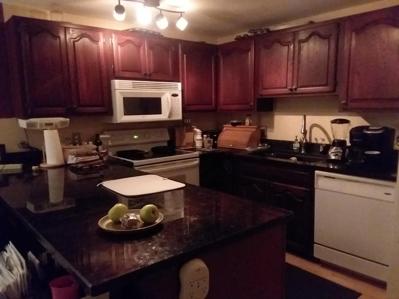 Kitchen with granite counters