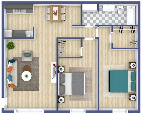 Floor plan 2 bedroom