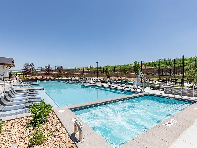 Resort Style Pool and Spa with Sundeck