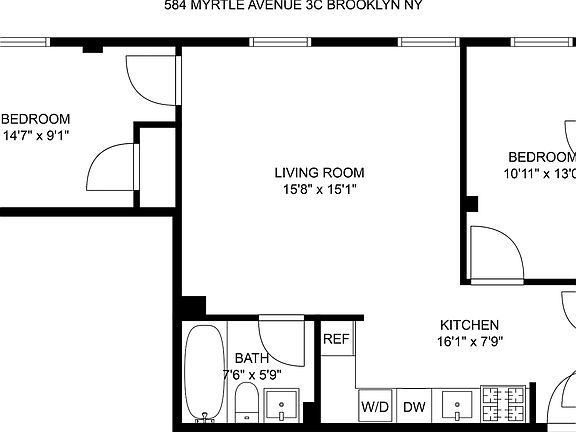 2nd image of 584 Myrtle Ave APT 3c