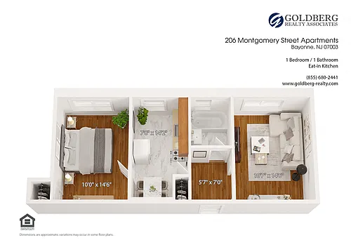 Floor plan One Bedroom