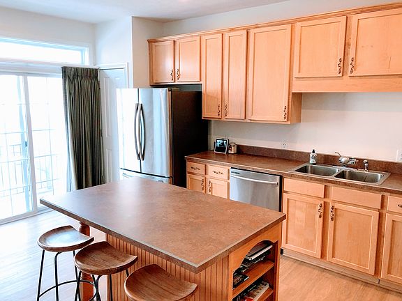 Kitchen has large island.