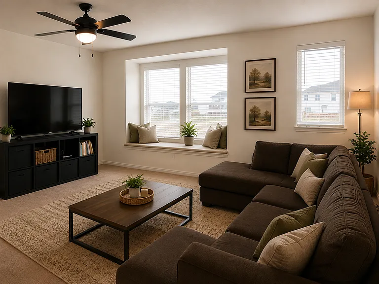 Large upstairs living space great for the family!