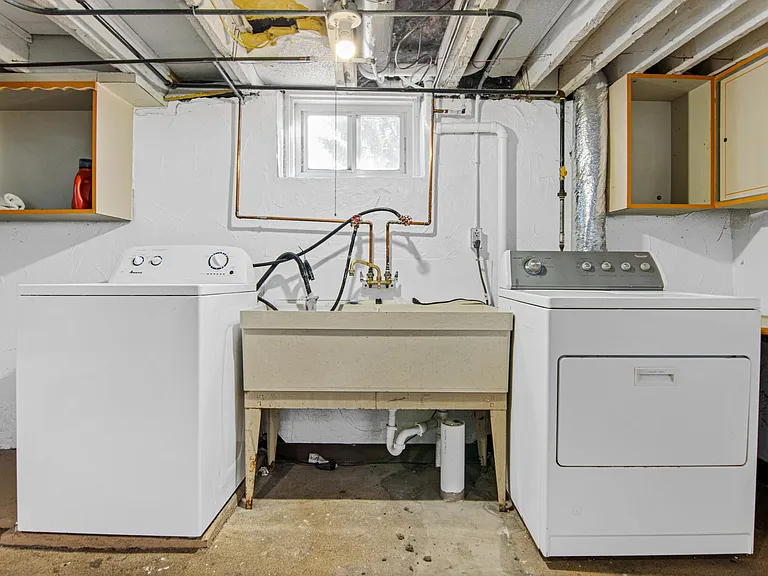 Laundry in the basement