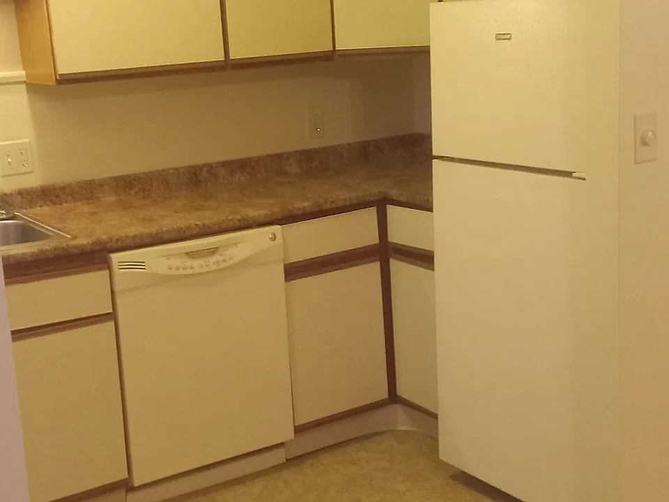 Kitchen view from dining room from different angle