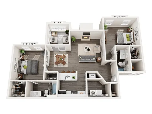 Floor plan B3