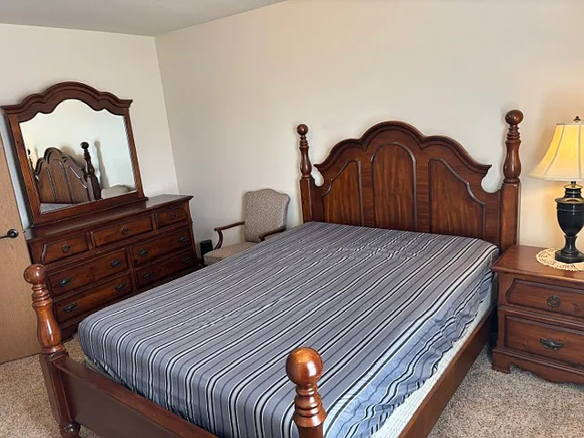 2nd Bedroom (10 x 14) with step-in closet. (Shown with queen-size bed.)