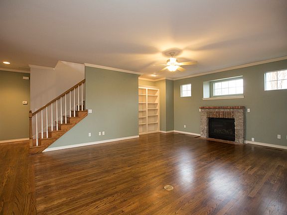 Family Room with Built-In Bookcase