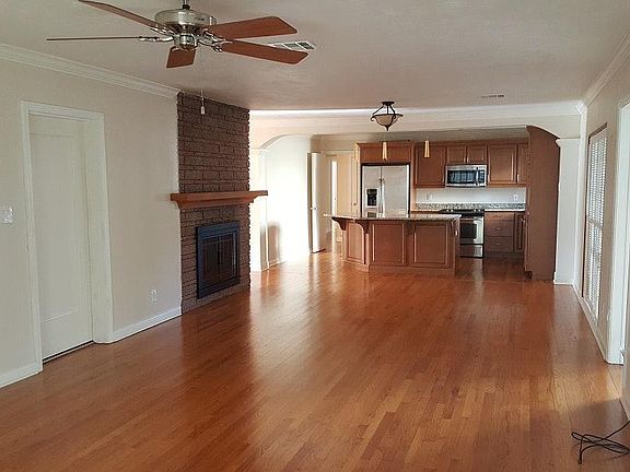 View from family room to kitchen
