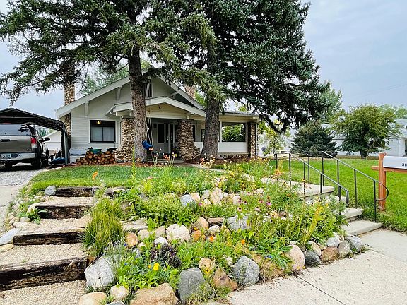 Front with flower garden