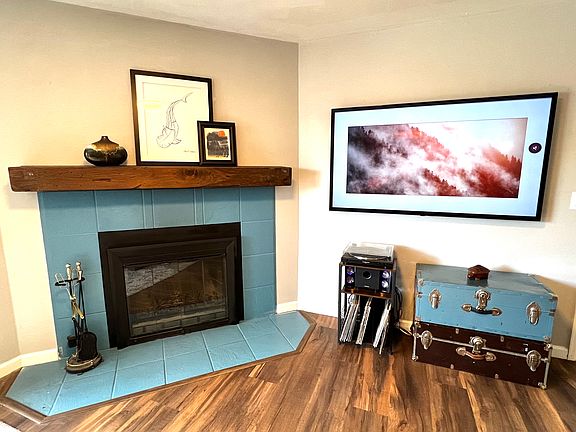 Wood burning fireplace