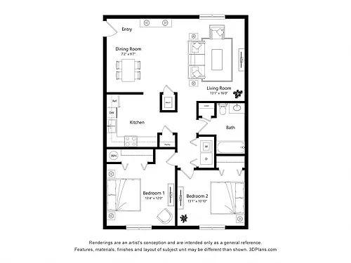 Floor plan Arden 2A