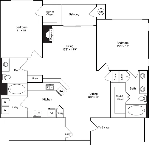 Floor plan The Casablanca - Garage