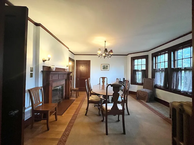 Spacious dining room.
