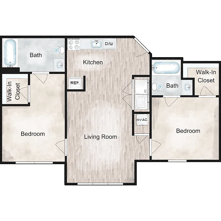 Floor plan Two Bedroom