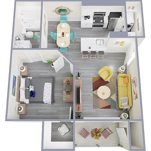 Floor plan A1 | 1 Bed | 1 Bath | Classic