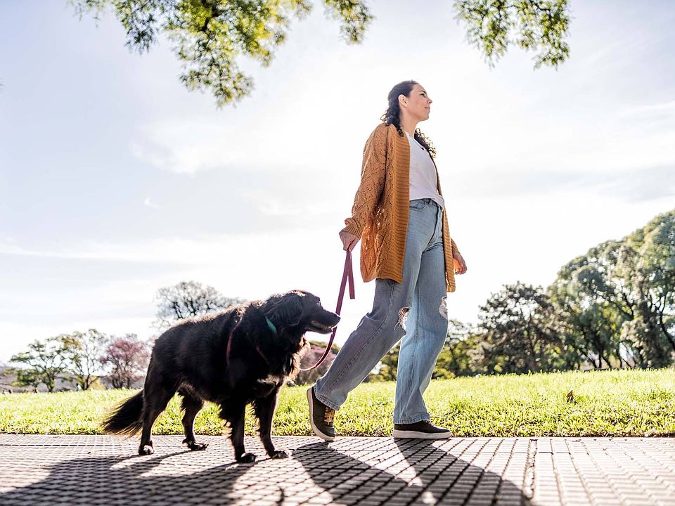Enjoy peaceful walks with plenty of room for your furry friend to roam