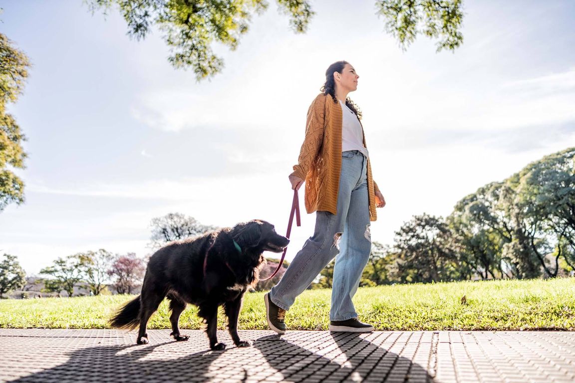 Enjoy peaceful walks with plenty of room for your furry friend to roam
