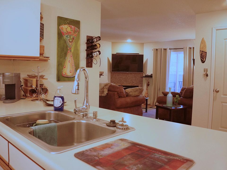 looking from kitchen to living room