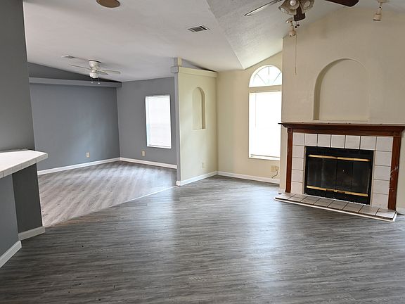 Living room and dining room